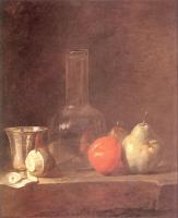 Chardin, Jean Baptiste Simeon - Carafe, Silver Goblet and Fruit